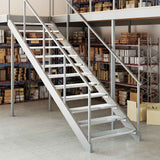 Vidaxl trin trinnet 100x24x7 cm galvaniseret stål