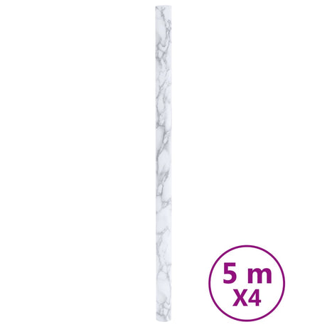 Vidaxx møbelfolier selvklæbende 90x500 cm PVC marmor hvid