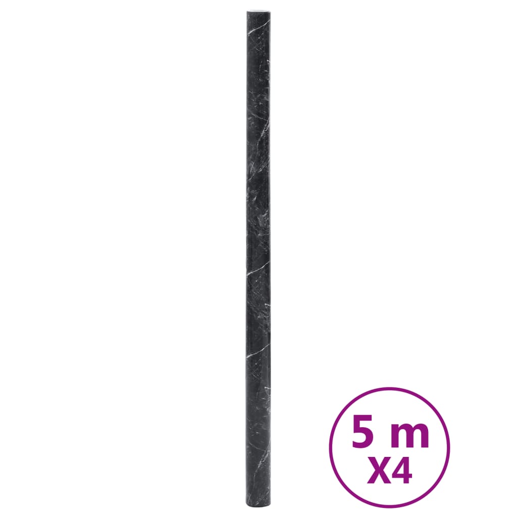 Vidaxx møbelfolier selvklæbende 90x500 cm PVC marmor sort