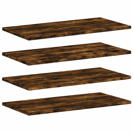 Vidaxl wandschappen 4 st 60x30x1,5 cm bewerkt hout gerookt eikenkleur