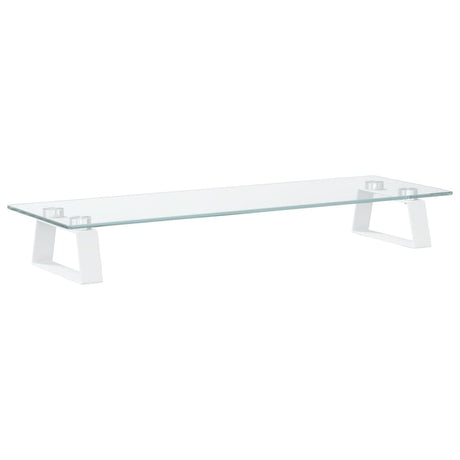 VidaXL skærmstativ 60x20x8 cm hærdet glas og metal hvid