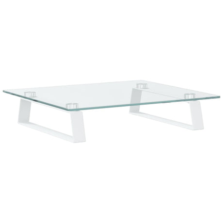 Vidaxxl skærmstativ 40x35x8 cm hærdet glas og metal hvid