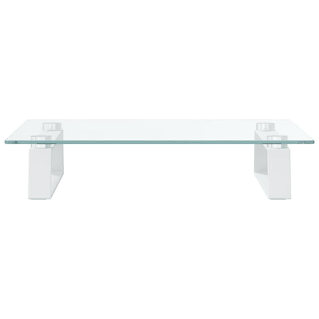 Vidaxxl skærmstativ 40x35x8 cm hærdet glas og metal hvid
