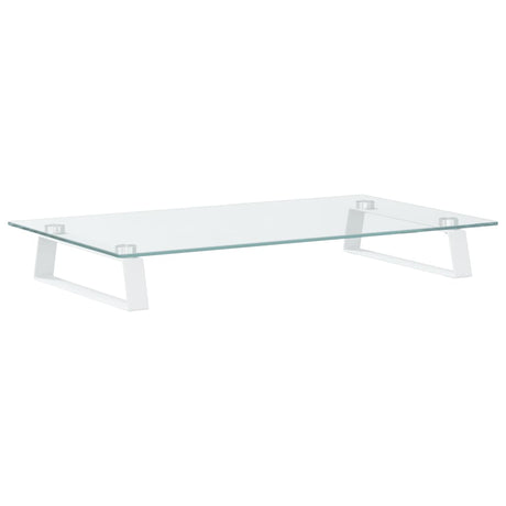 VidaXL skærmstativ 60x35x8 cm hærdet glas og metal hvid