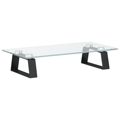 Vidaxx skærmstativ 40x20x8 cm hærdet glas og metal sort