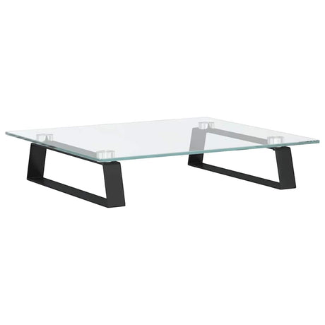 VidaXL skærmstativ 40x35x8 cm hærdet glas og metal sort