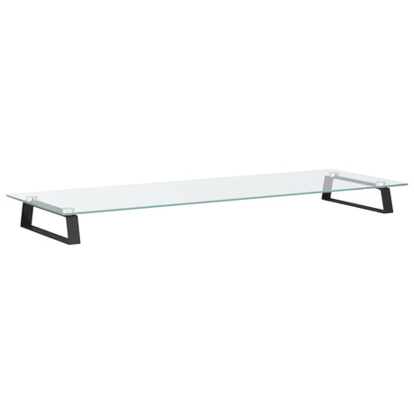 VidaXL skærmstativ 100x35x8 cm hærdet glas og metal sort