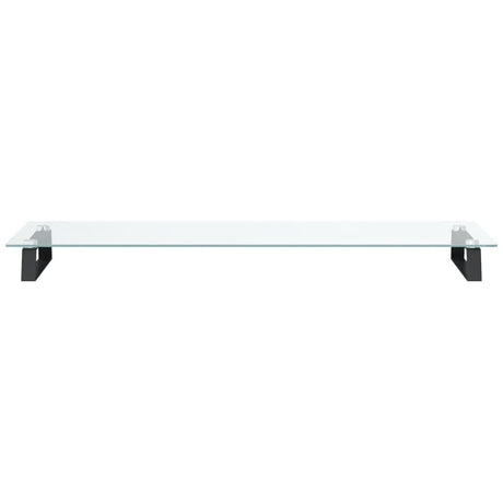 VidaXL skærmstativ 100x35x8 cm hærdet glas og metal sort