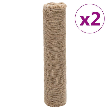 VidaXL jute ruller 2 stk 200 g m² 0,5x50 m 100% jute