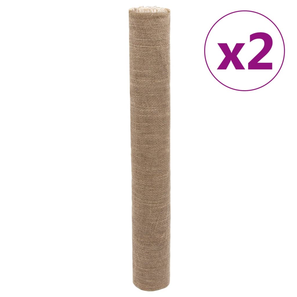 VidaXL jute ruller 2 stk 200 g m² 1x50 m 100% jute