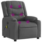 Vidaxl massagestoel in donkergrijze stof