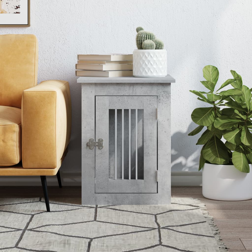 Vidaxxl hundekasse 45x62x59 cm konstrueret træ betongrå