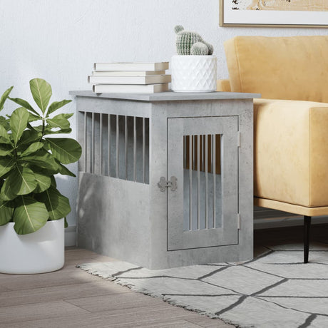 Vidaxxl hundekasse 45x62x59 cm konstrueret træ betongrå