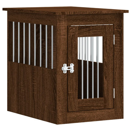 Vidaxxl hundekasse 45x62x59 cm konstrueret træ, brun eg farve