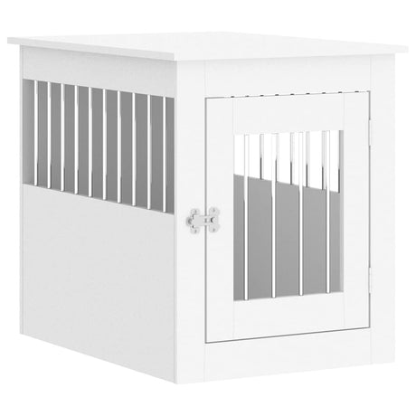Vidaxxl hundekasse 55x75x65 cm hvid konstrueret træ
