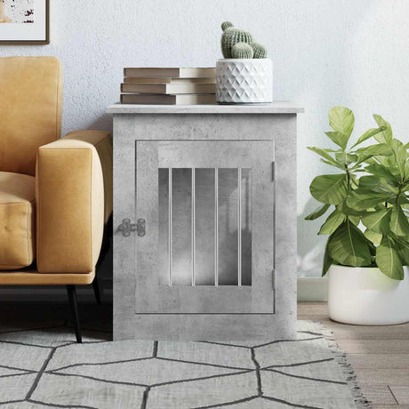 Vidaxxl hundekasse 55x75x65 cm konstrueret træ betongrå