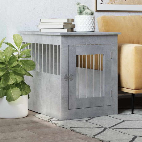 Vidaxxl hundekasse 55x75x65 cm konstrueret træ betongrå