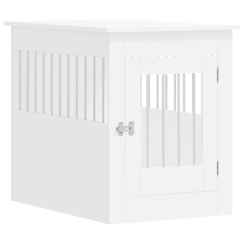 Vidaxxl hundekasse 55x80x68 cm hvid konstrueret træ