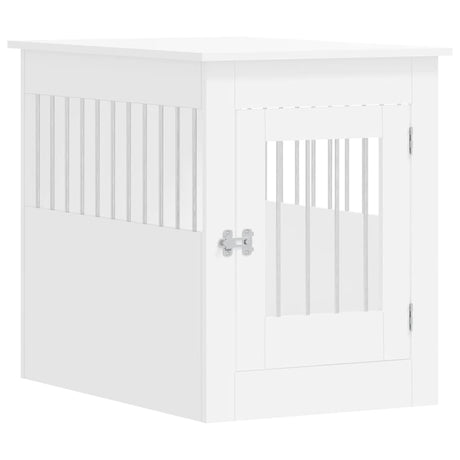 Vidaxxl hundekasse 55x80x68 cm hvid konstrueret træ