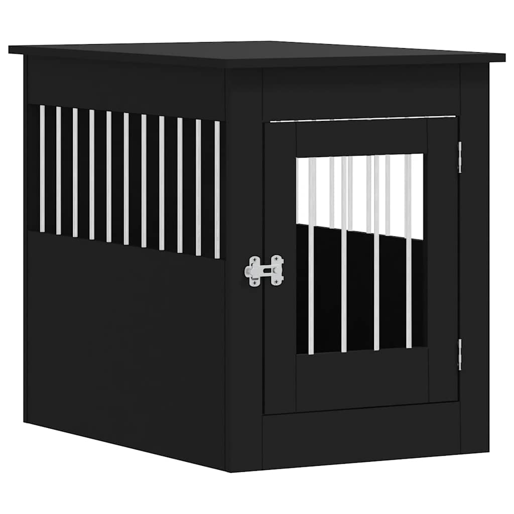Vidaxl hundekasse 55 x 80 x 68 cm forarbejdet træ sort
