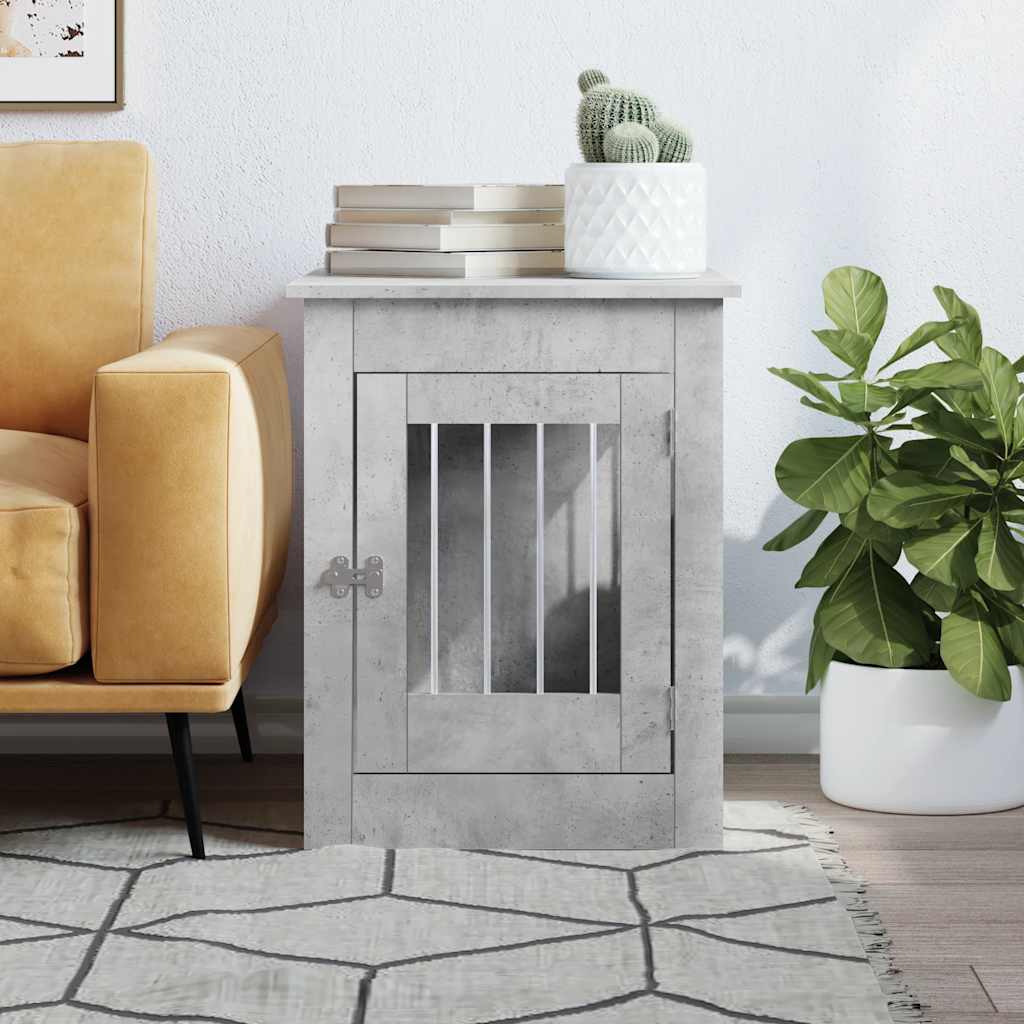 Vidaxl hundekasse 55 x 80 x 68 cm konstrueret træ betongrå