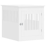 Vidaxxl hundekasse 64,5x80x71 cm hvid konstrueret træ