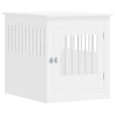 Vidaxxl hundekasse 64,5x80x71 cm hvid konstrueret træ