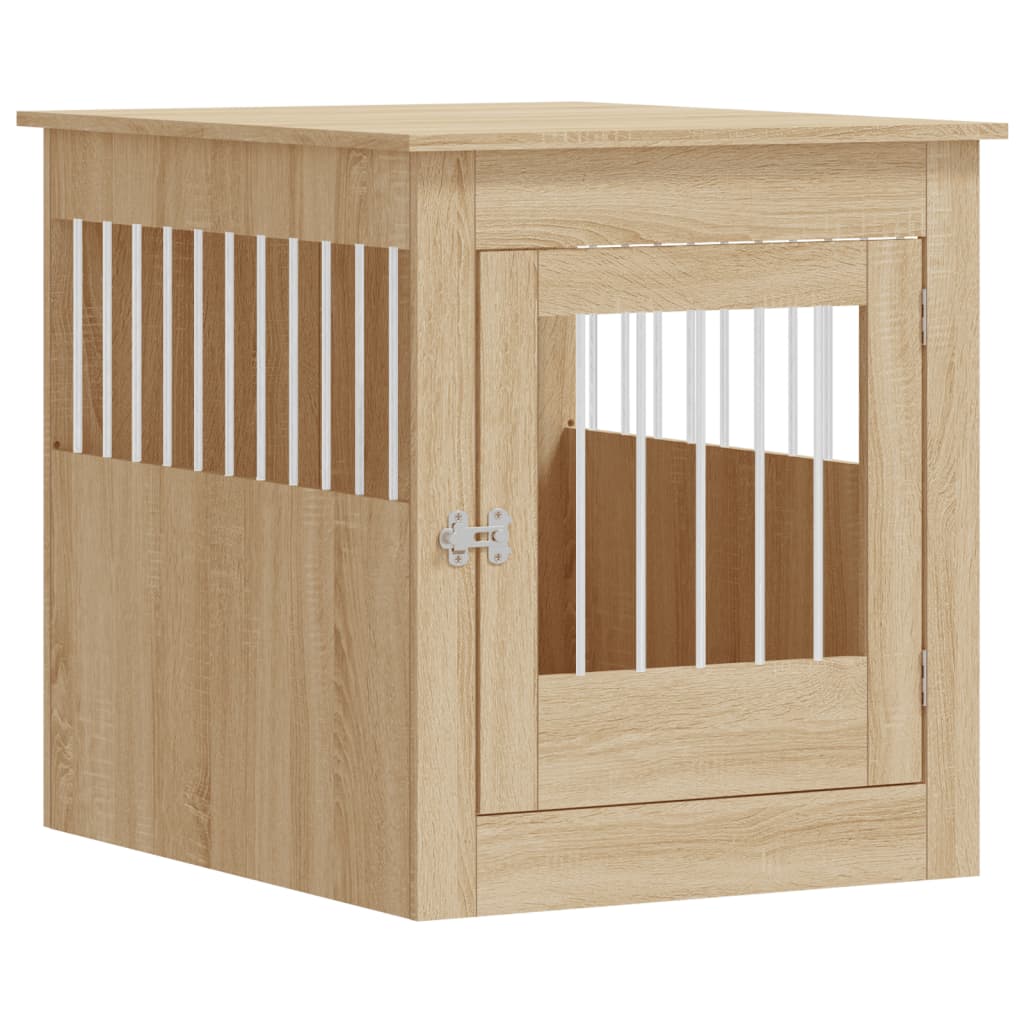 Vidaxl hondenbench 64,5x80x71 cm bewerkt hout sonoma eikenkleurig