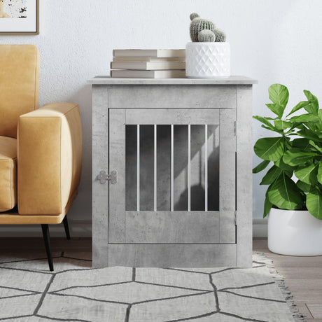 Vidaxxl hundekasse 64,5x80x71 cm konstrueret træ betongrå