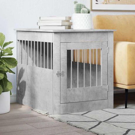 Vidaxxl hundekasse 64,5x80x71 cm konstrueret træ betongrå
