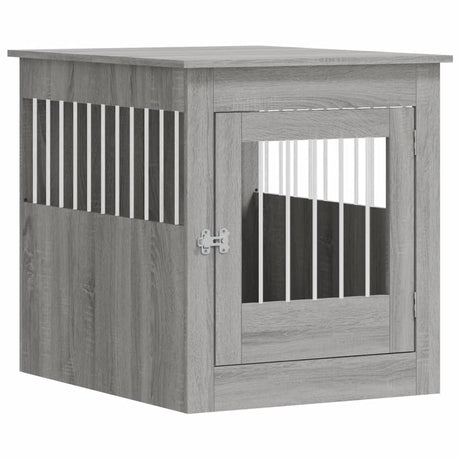 Vidaxxl hundekasse 64,5x80x71 cm forarbejdet trægrå sonoma