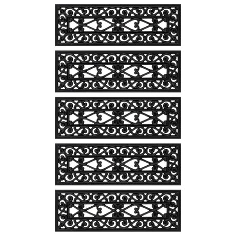 Vidaxl Stair Mats 5 St 25x75 cm gummi