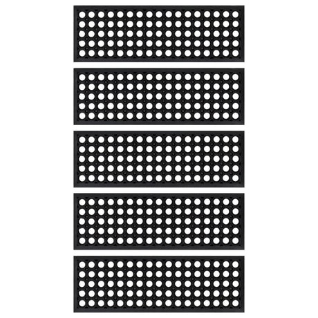 Vidaxl Stair Mats 5 St 25x75 cm gummi