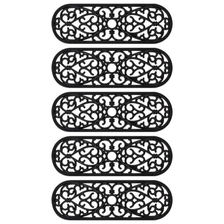 Vidaxl Stair Mats 5 St 25x75 cm gummi