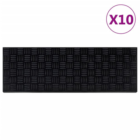 Vidaxl Stair Mats 10 St 25x75 cm gummi