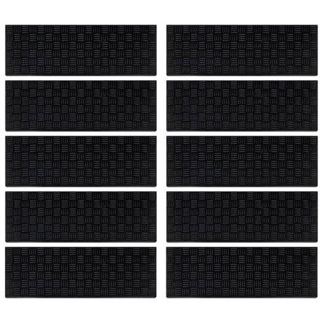 Vidaxl Stair Mats 10 St 25x75 cm gummi