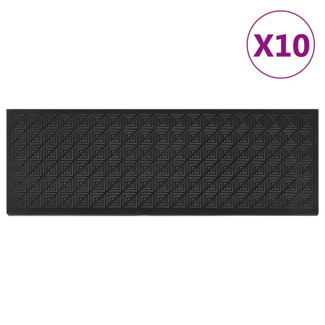 Vidaxx trappemåtter 10 stk 25x75 cm gummi