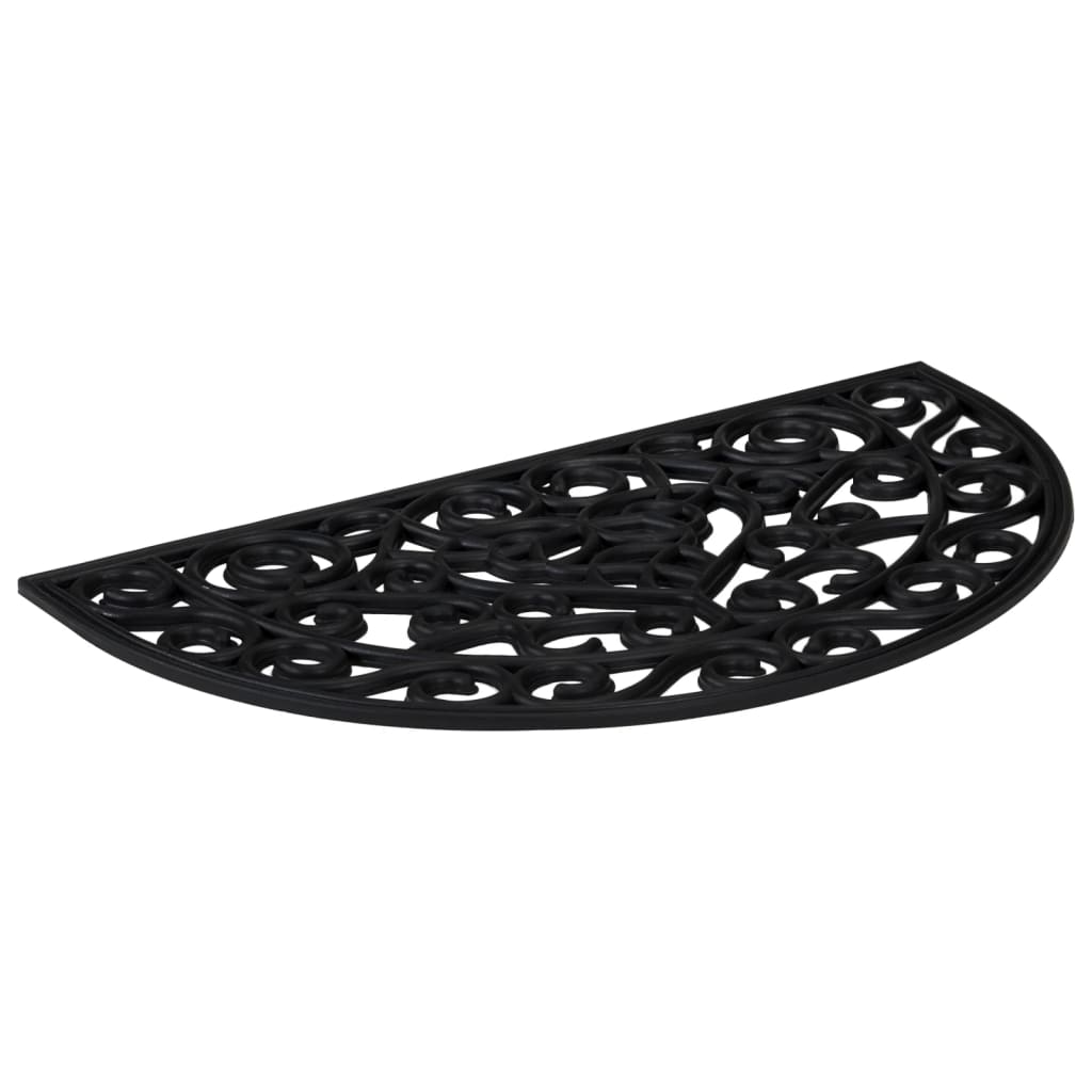 Vidaxx dørmåtte halvcirkelformet 45x75 cm gummi