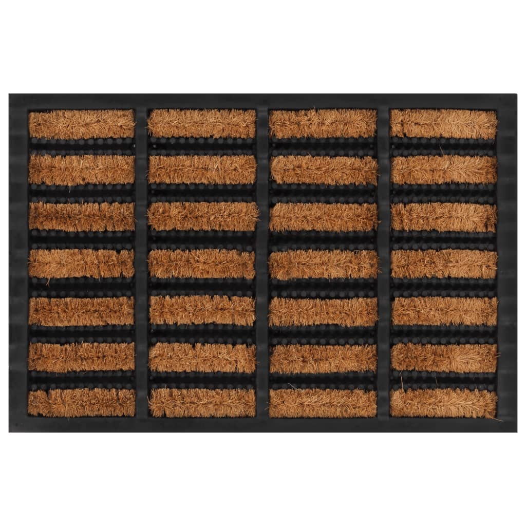 Vidaxx dørmåtte rektangulær 40x60 cm gummi og kokosfiber