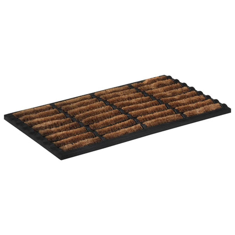 Vidaxx dørmåtte rektangulær 45x75 cm gummi og kokosfiber