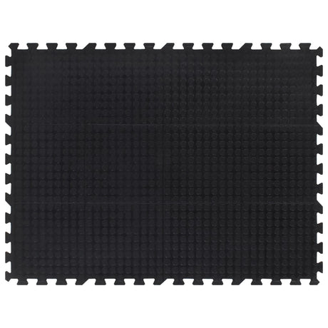 Vidaxxl gummiflise 12 mm 90x120 cm sort