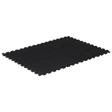 Vidaxxl gummiflise 12 mm 90x120 cm sort