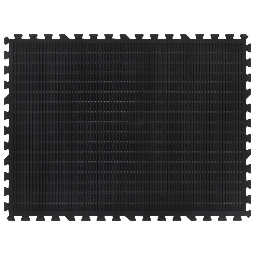 Vidaxxl gummiflise 12 mm 90x120 cm sort