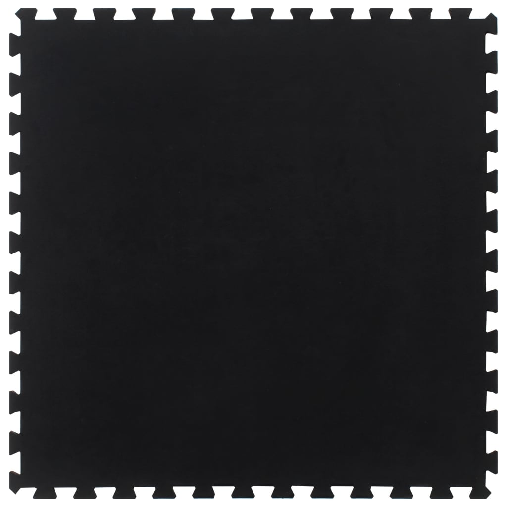 Vidaxxl gummiflise 12 mm 100x100 cm sort