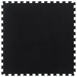 Vidaxxl gummiflise 12 mm 100x100 cm sort