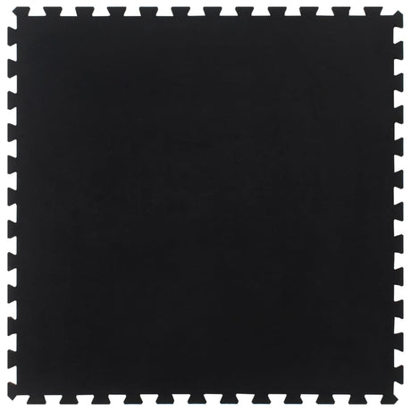 Vidaxxl gummiflise 12 mm 100x100 cm sort
