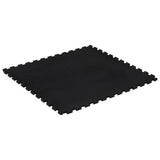 Vidaxxl gummiflise 12 mm 100x100 cm sort