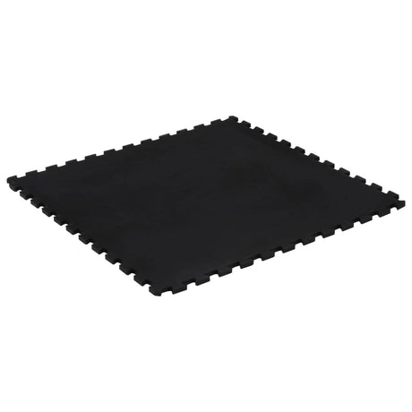Vidaxxl gummiflise 12 mm 100x100 cm sort