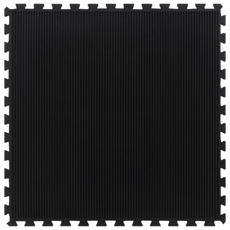 Vidaxxl gummiflise 12 mm 100x100 cm sort