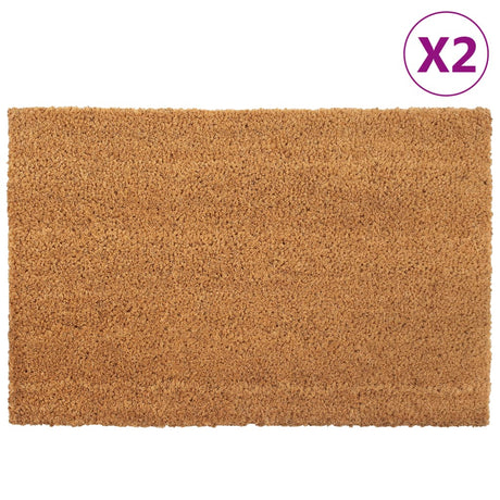 Vidaxx dørmåtter 2 stk 40x60 cm tuftet kokosfiber natur
